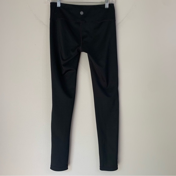 ATHLETA REVERSIBLE LEGGINGS Black and Gray sport running lightweight Size Small - Picture 4 of 9